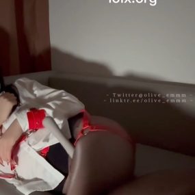 #olive 开档黑丝裤袜 手铐 2