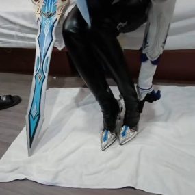 #软软兔 #原神 #优菈 #足交 #福利姬 #Cosplay