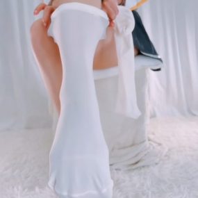 #Ayame #艾莉同学 #白丝 #Cosplay #福利姬 #自慰